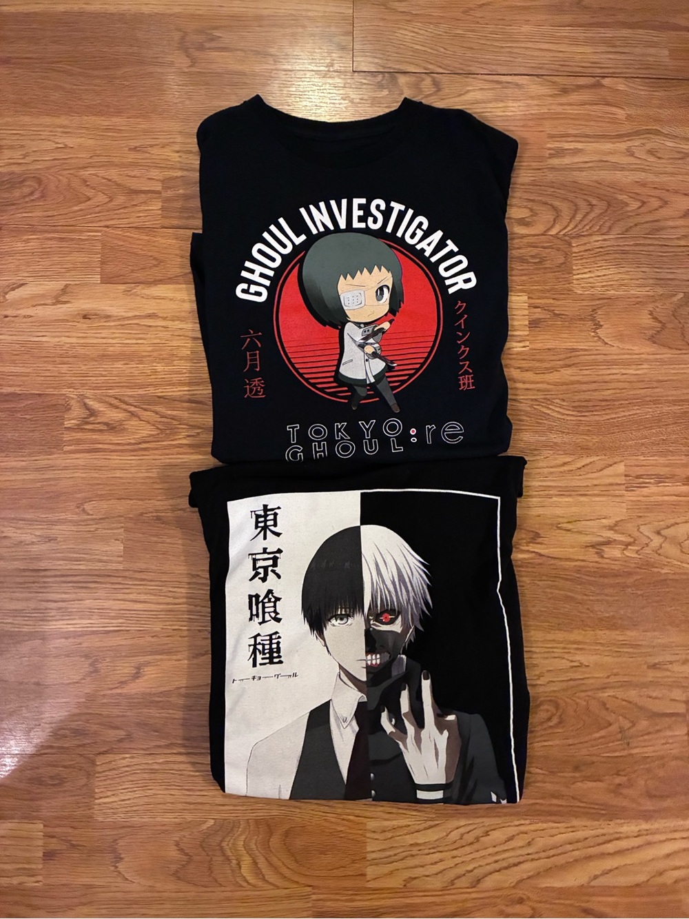 Tokyo Ghoul Ken Kaneki And Tokyo Ghoul: Re Tooru Funko Anime Shirt Bundle Medium